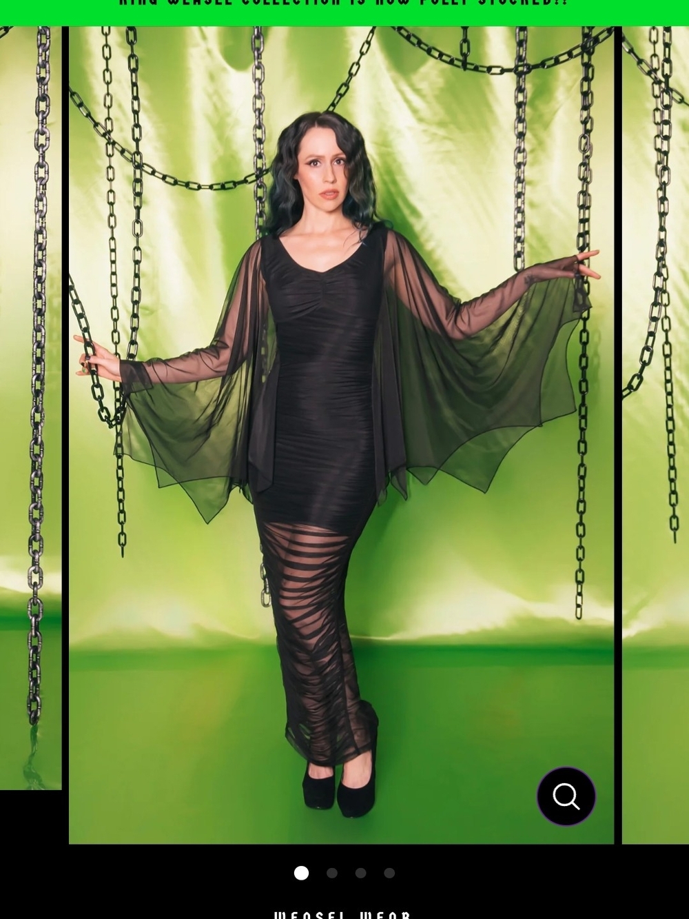 Heather Ruched Cape Wiggle Dress. Size Medium.